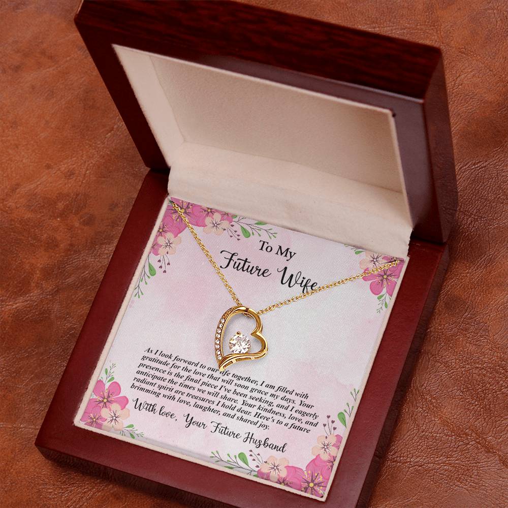 4035b Forever Love Necklace, Gift to my Future Wife with Beautiful Message Card