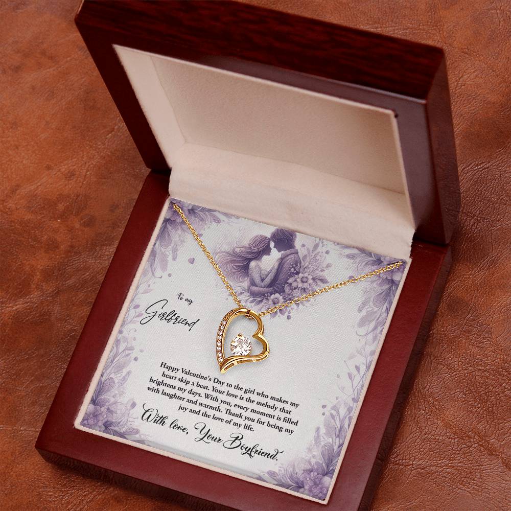 Valentine-st10c Forever Love Necklace, Gift to my Girlfriend with Beautiful Message Card