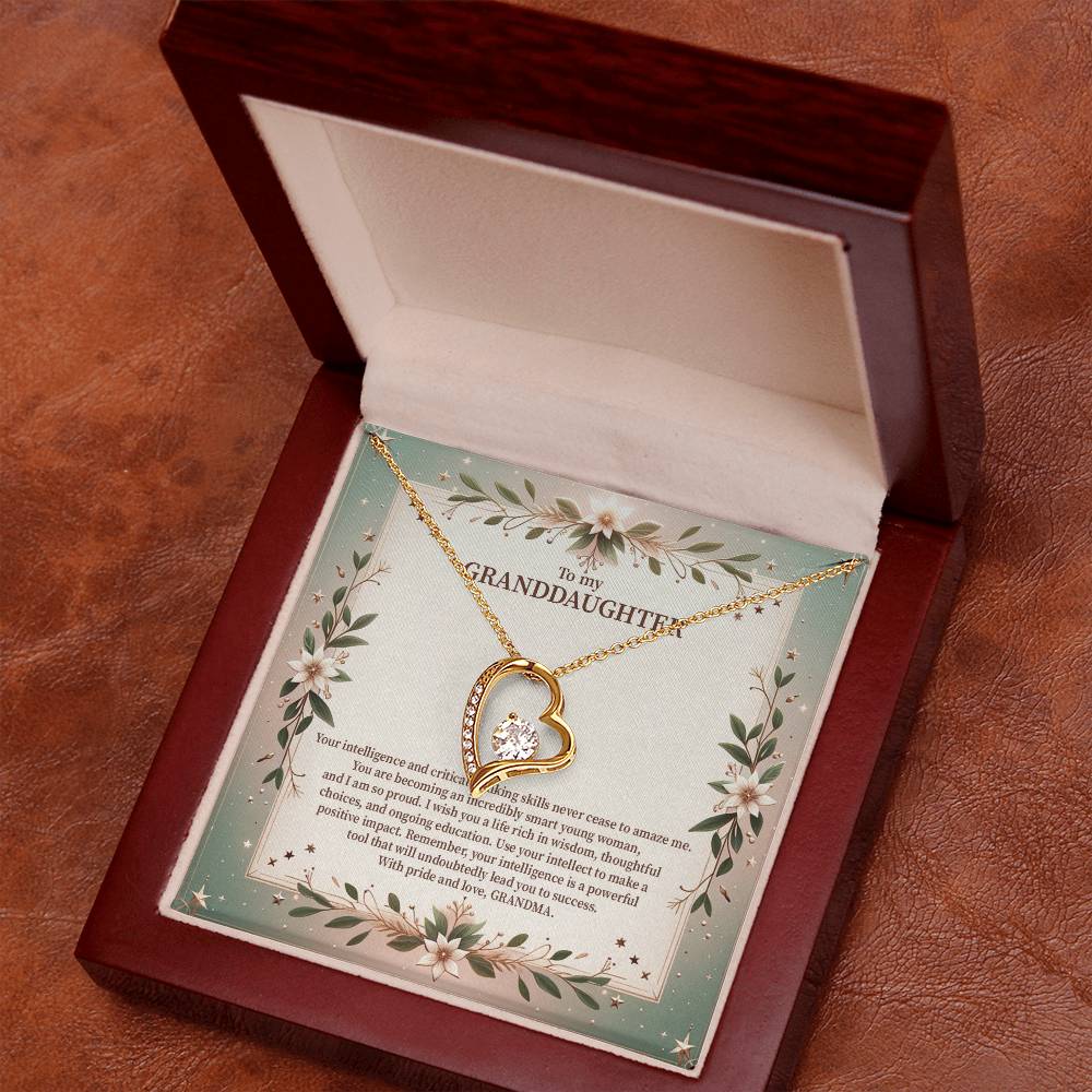 4049a Forever Love Necklace, Gift to my Granddaughter with Beautiful Message Card