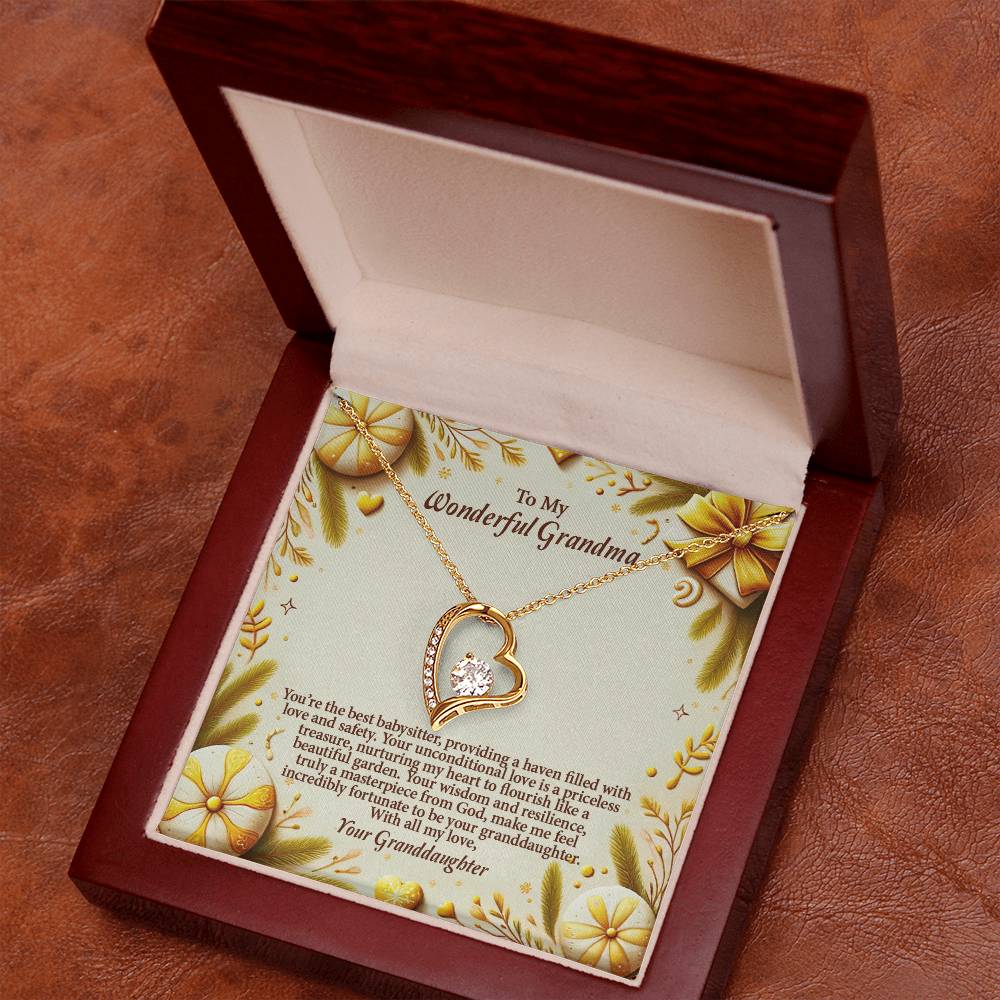 4056a Forever Love Necklace, Gift to my Grandma with Beautiful Message Card