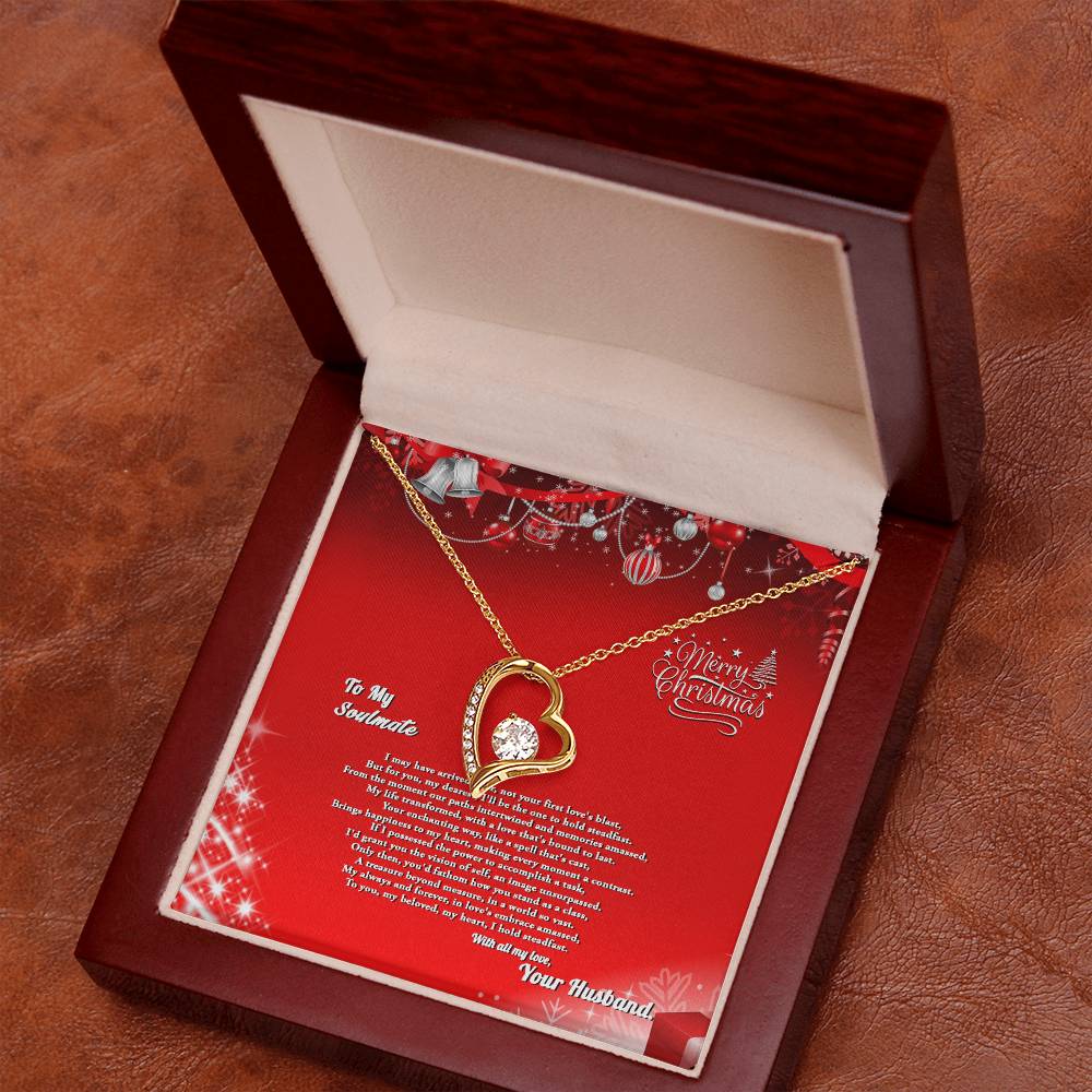 4007a Forever Love Necklace, Gift to My Soulmate with Beautiful Message Card