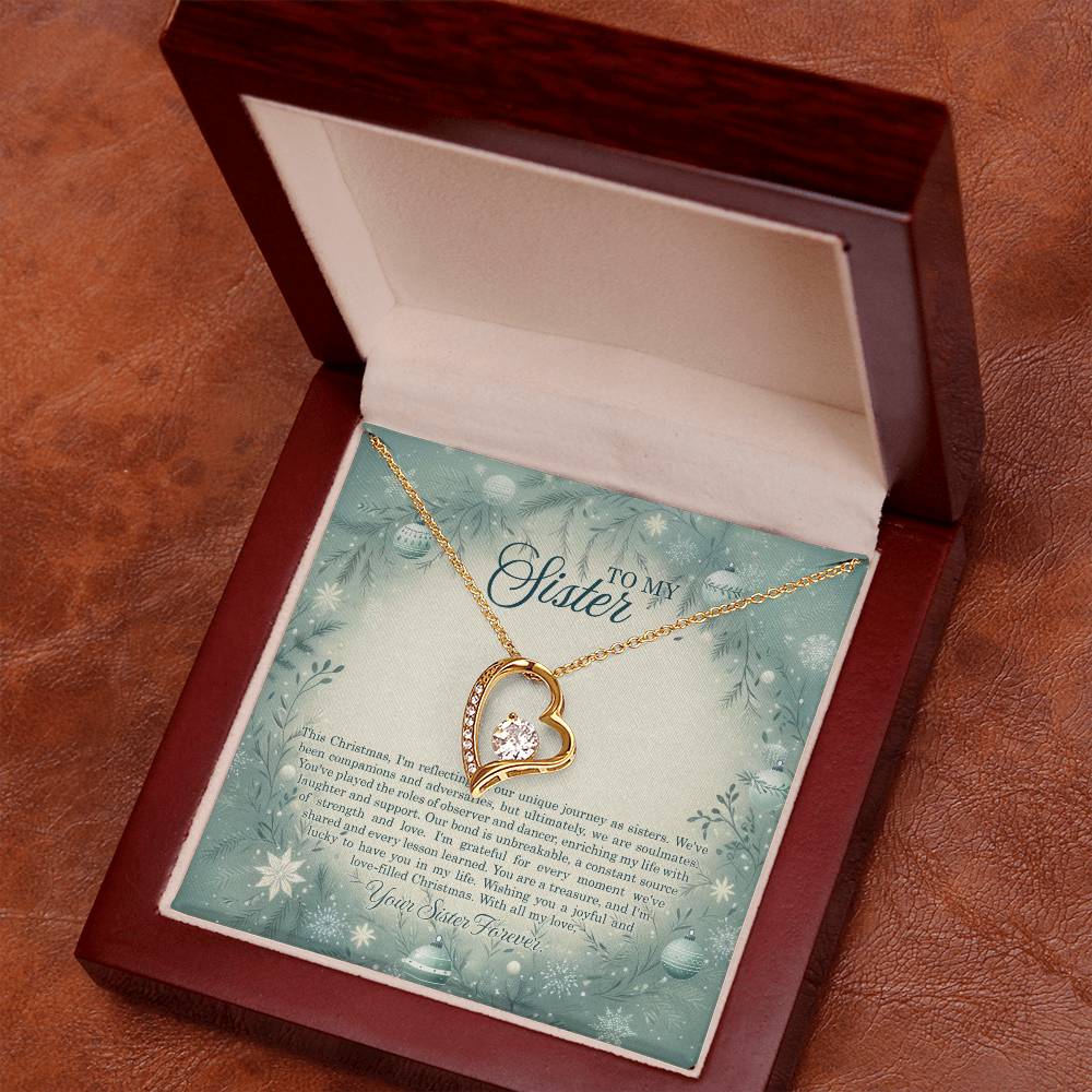 95320c Forever Love Necklace, Gift to my Sister with Beautiful Message Card