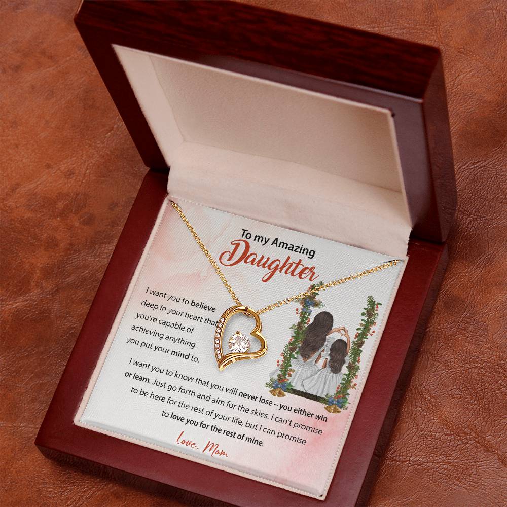 94683c Forever Love Necklace, Gift to my Daughter with Beautiful Message Card