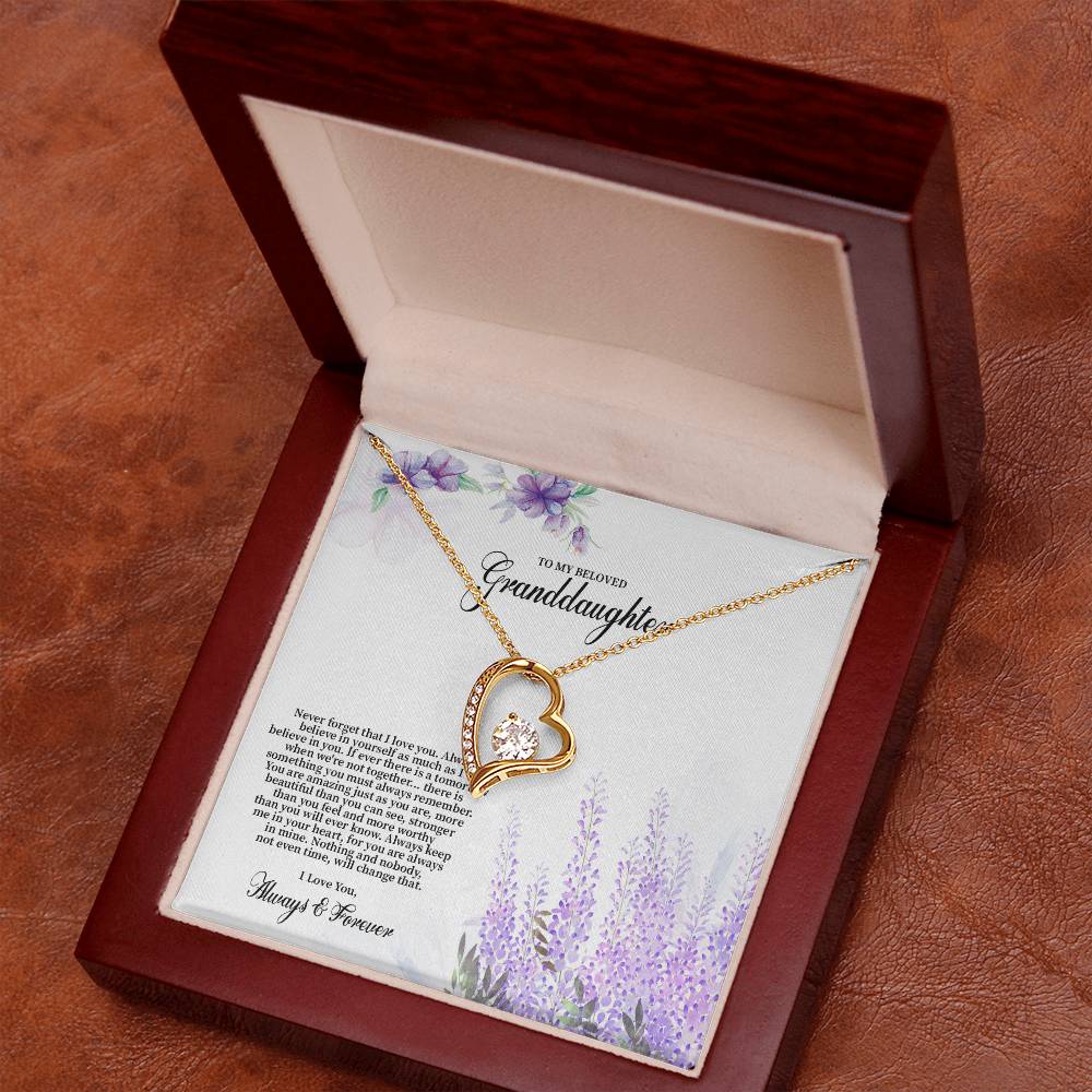 4030 (b) Forever Love Necklace, Gift to my Granddaughter with Beautiful Message Card