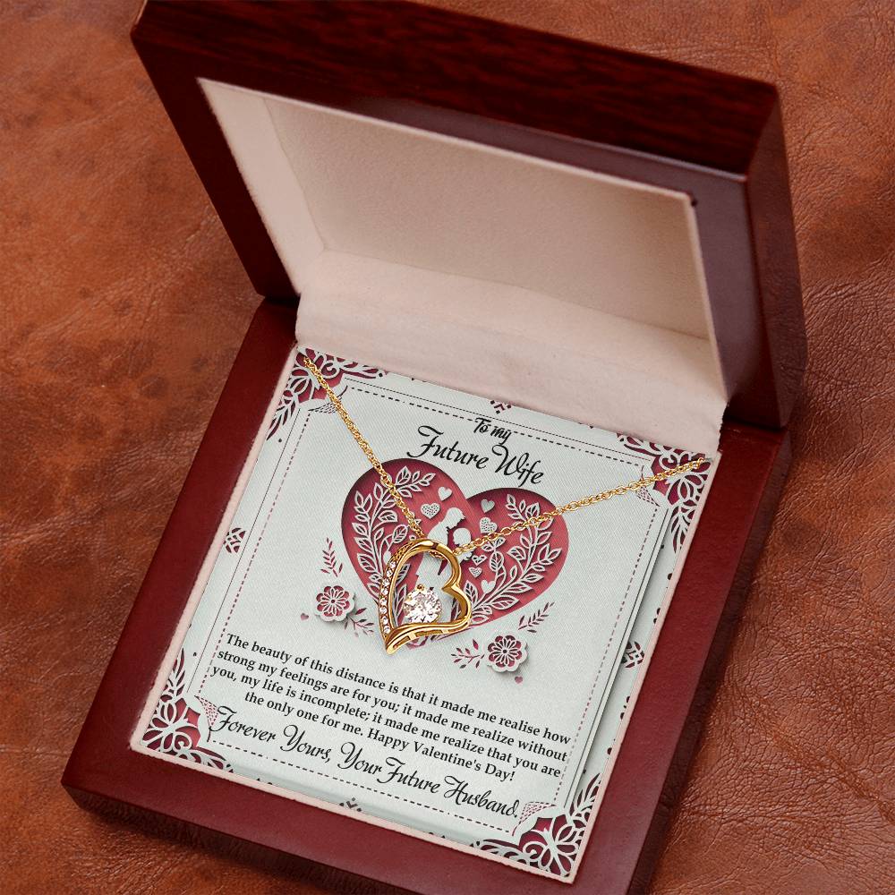 Valentine-st16d Forever Love Necklace, Gift to my Future Wife with Beautiful Message Card