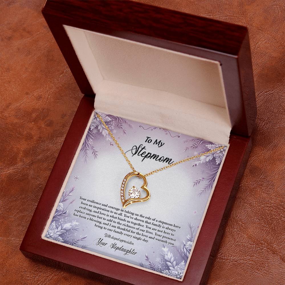 4054b Forever Love Necklace, Gift to my Stepmom with Beautiful Message Card