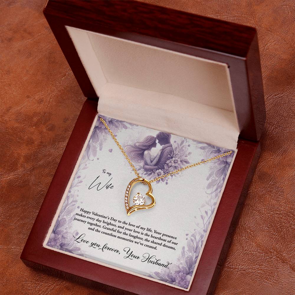 Valentine-st10a Forever Love Necklace, Gift to my Wife with Beautiful Message Card