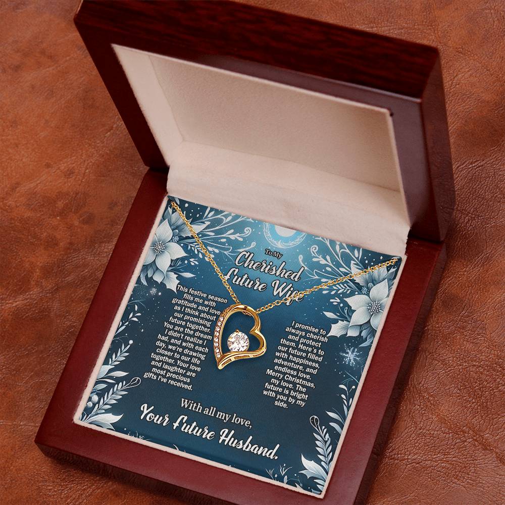 4046b Forever Love Necklace, Gift to my Future Wife with Beautiful Message Card