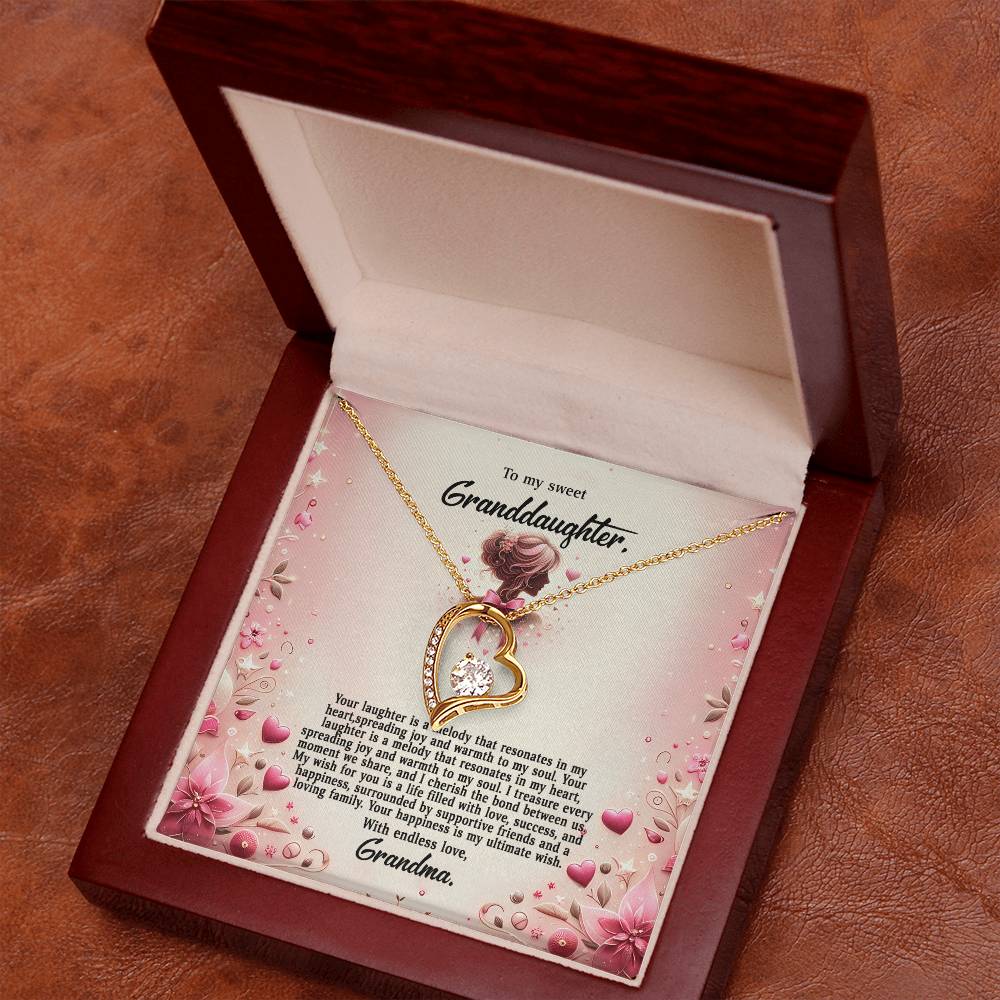 4058(b) Forever Love Necklace, Gift to my Granddaughter with Beautiful Message Card