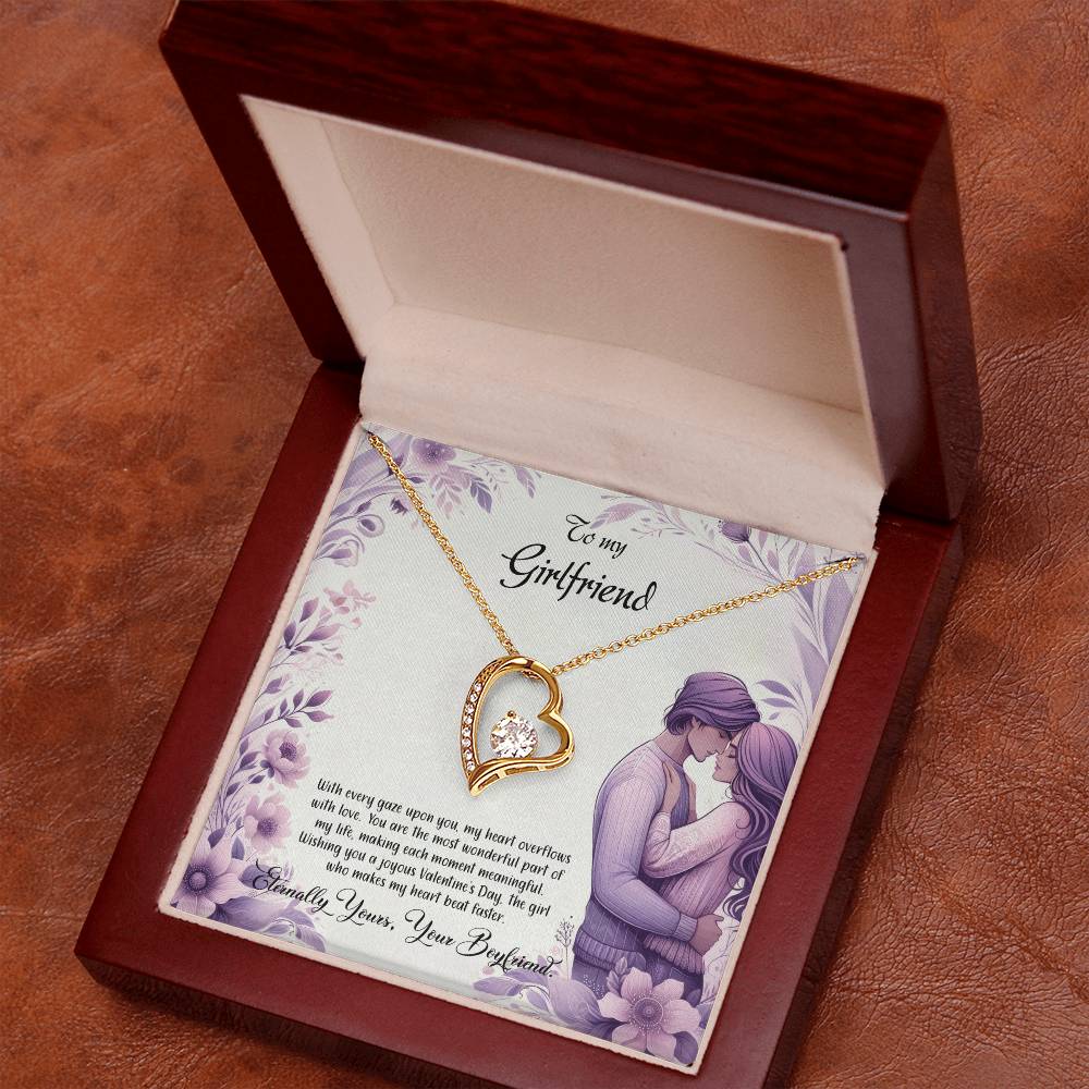 Valentine-st25c Forever Love Necklace, Gift to my Girlfriend with Beautiful Message Card