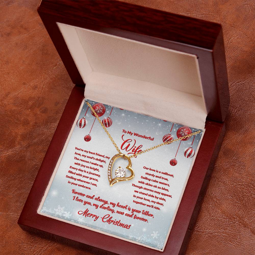 4012c Forever Love Necklace, Gift to my Wife with beautiful Message Card