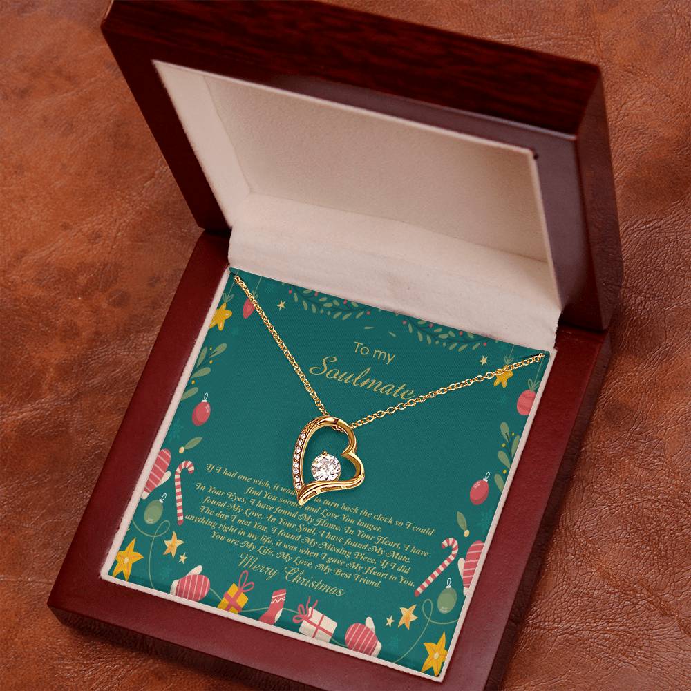 94098a Forever Love Necklace, Gift to My Soulmate with Beautiful Message Card