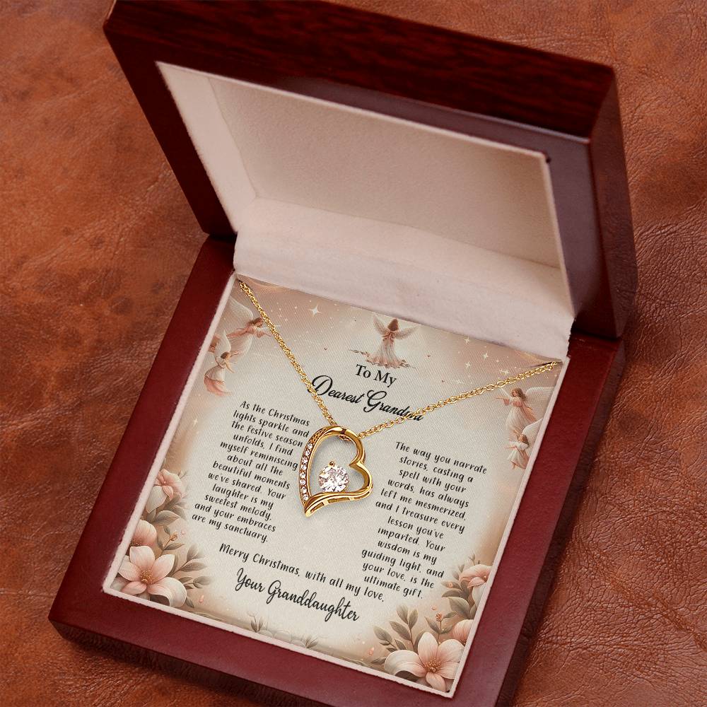 4052c Forever Love Necklace, Gift to my Grandma with Beautiful Message Card