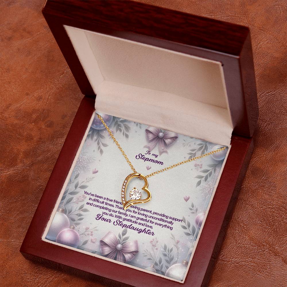 4053b Forever Love Necklace, Gift to my Stepmom with Beautiful Message Card