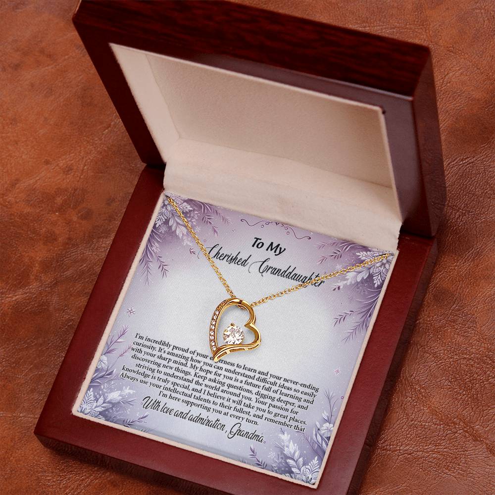 4054c Forever Love Necklace, Gift to my Granddaughter with Beautiful Message Card