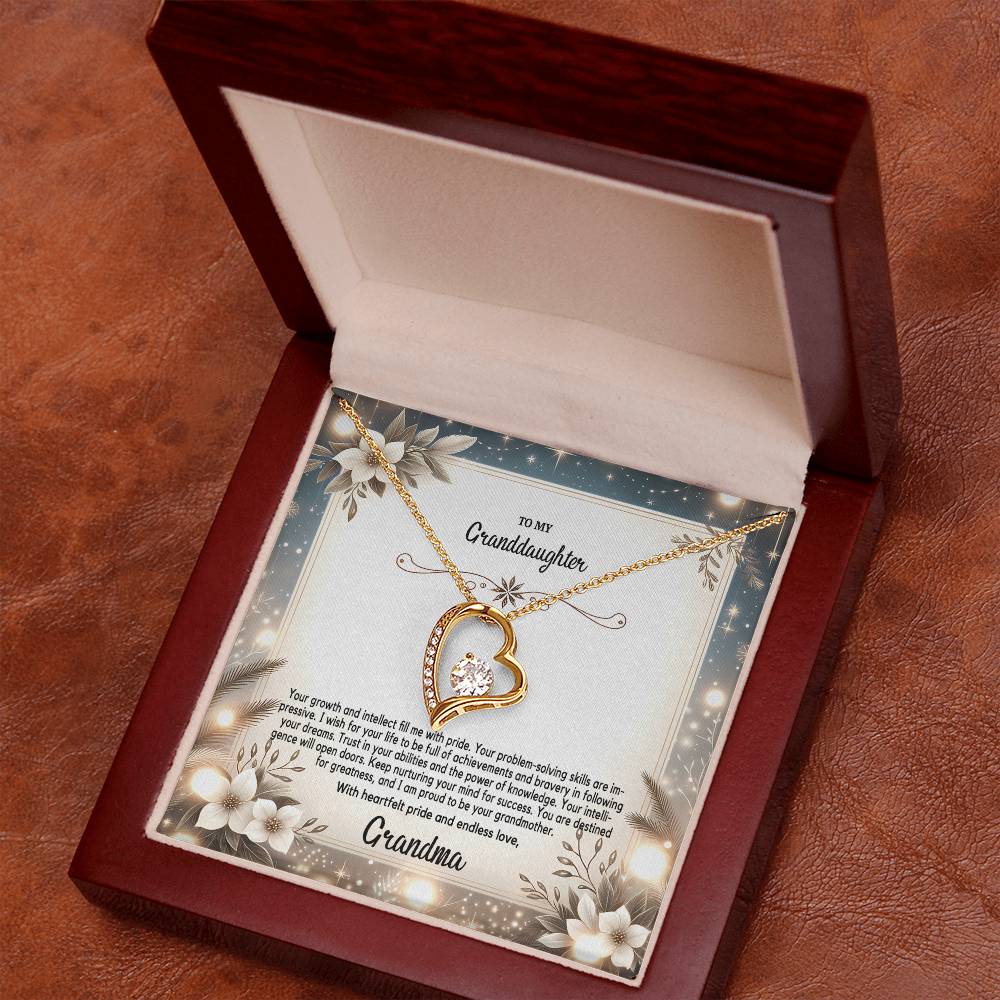 4055(a) Forever Love Necklace, Gift to my Granddaughter with Beautiful Message Card