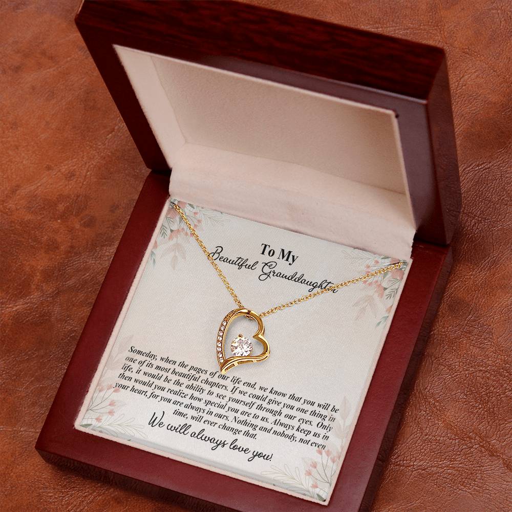 4025d Forever Love Necklace, Gift to my Granddaughter with Beautiful Message Card