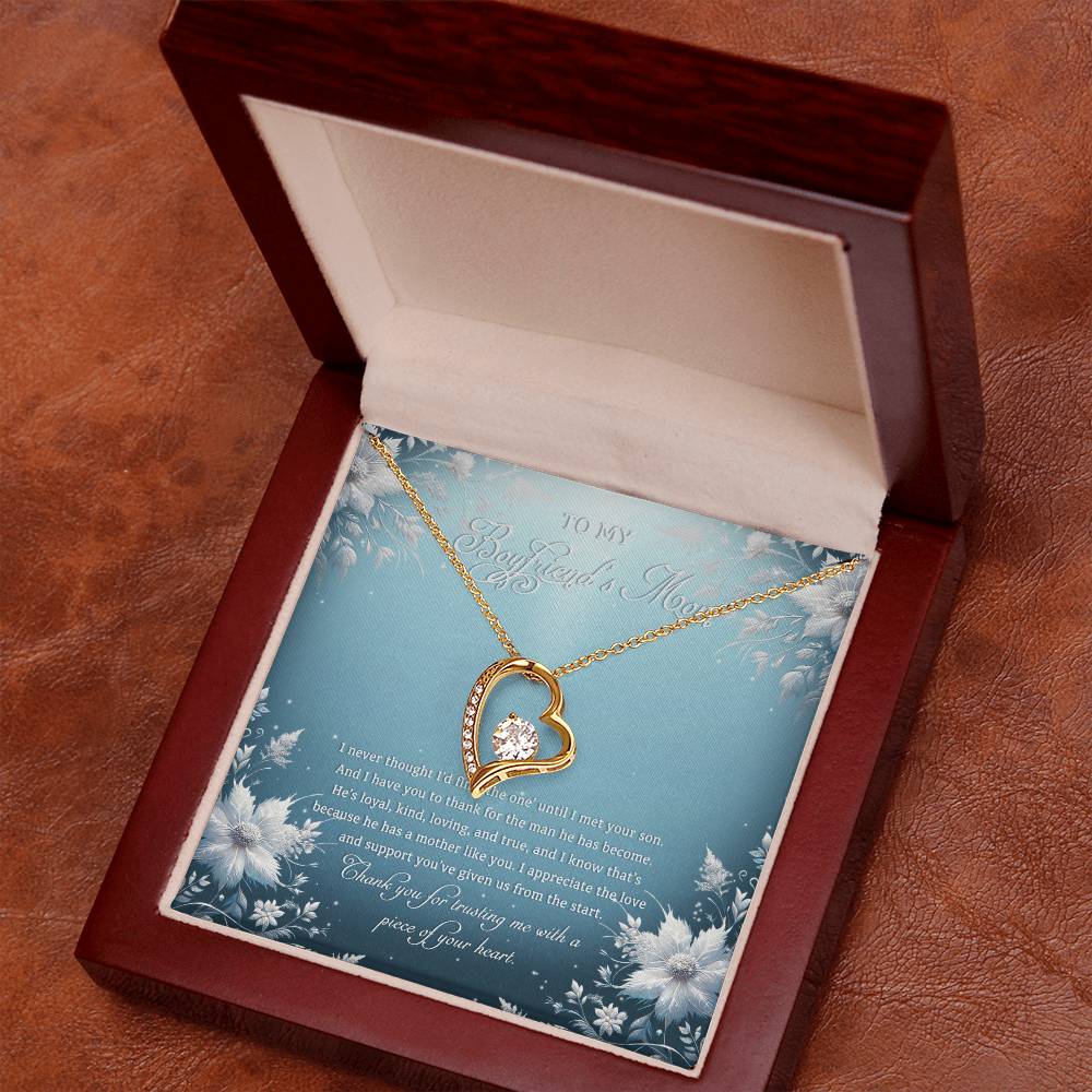 95313c Forever Love Necklace, Gift to my Boyfriend's Mom with Beautiful Message Card