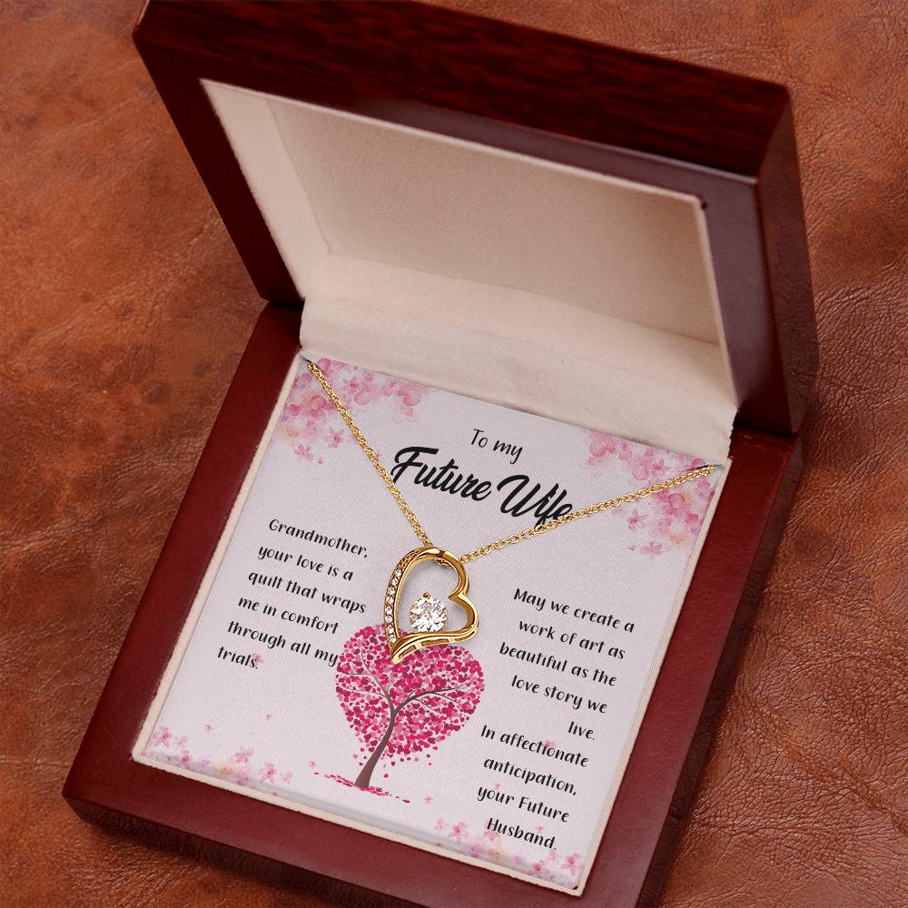 4042b fix Forever Love Necklace, Gift to my Future Wife with Beautiful Message Card