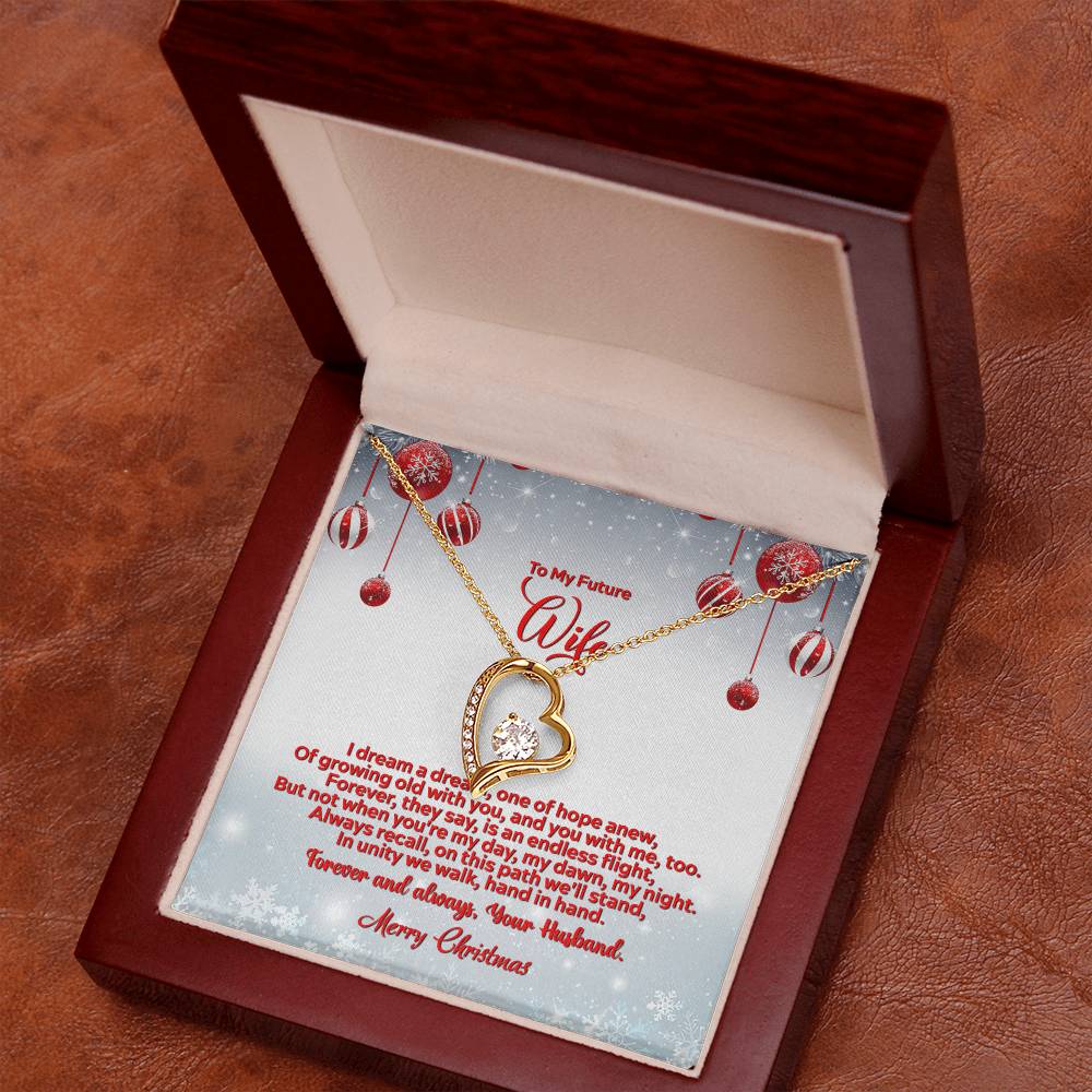 4012b Forever Love Necklace, Gift to my Wife with beautiful Message Card