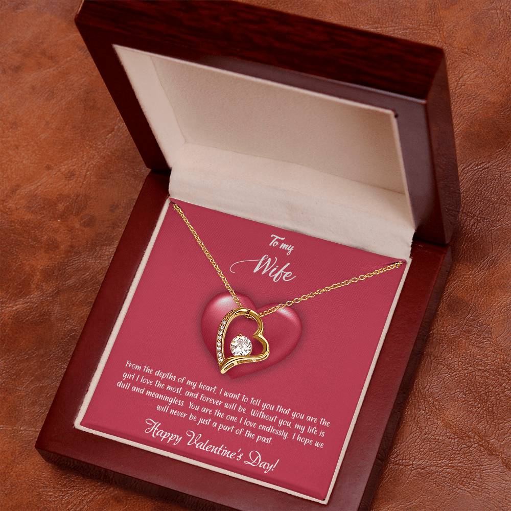 valentine-35a Forever Love Necklace, Gift to my Wife with Beautiful Message Card