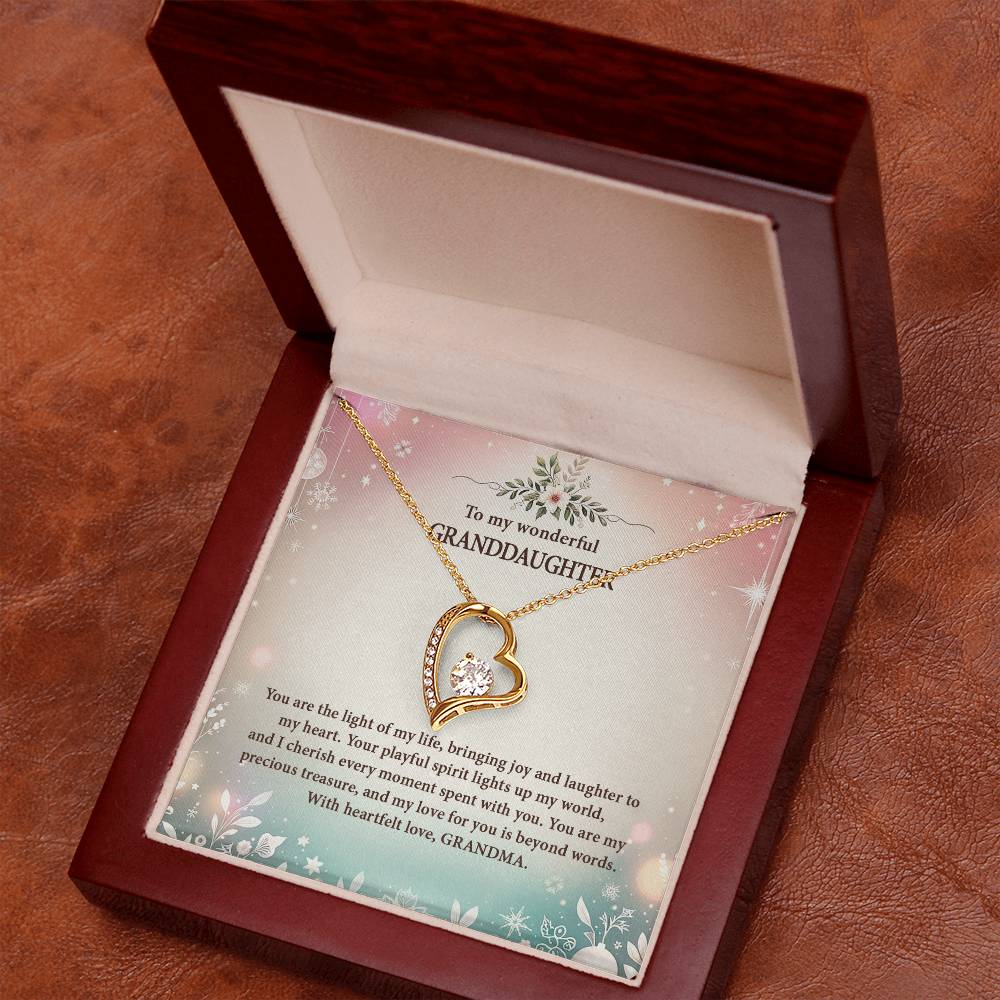 4057a Forever Love Necklace, Gift to my Granddaughter with Beautiful Message Card