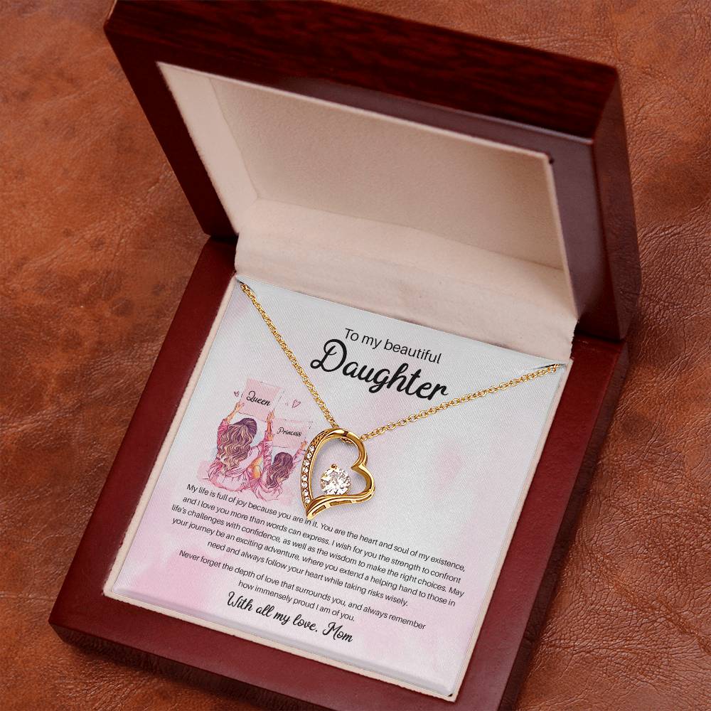 94941 a Forever Love Necklace, Gift to my Daughter with Beautiful Message Card