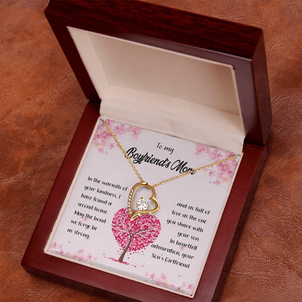 4042c Forever Love Necklace, Gift to my Boyfriend's Mom with Beautiful Message Card