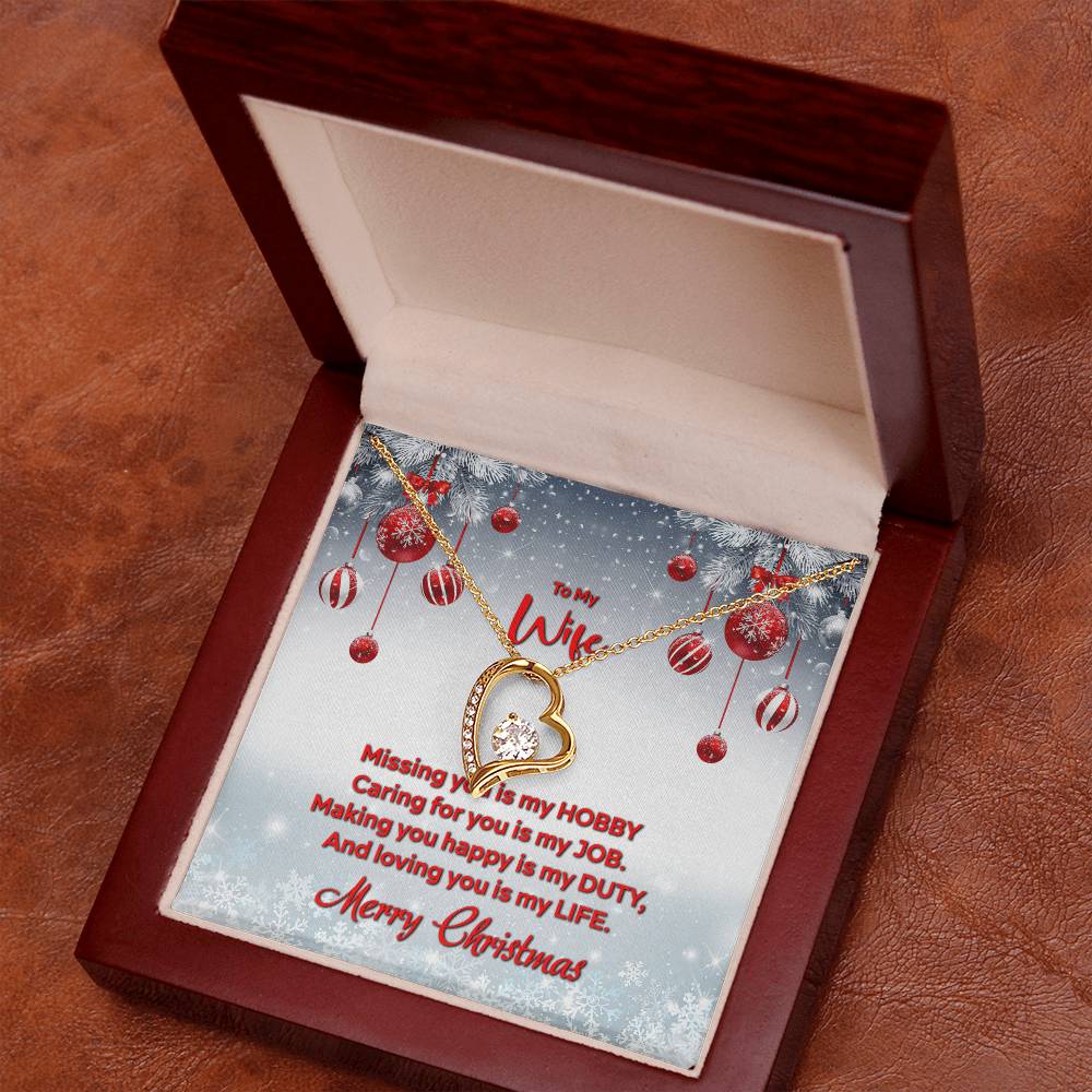 4012 Forever Love Necklace, Gift to my Wife with beautiful Message Card