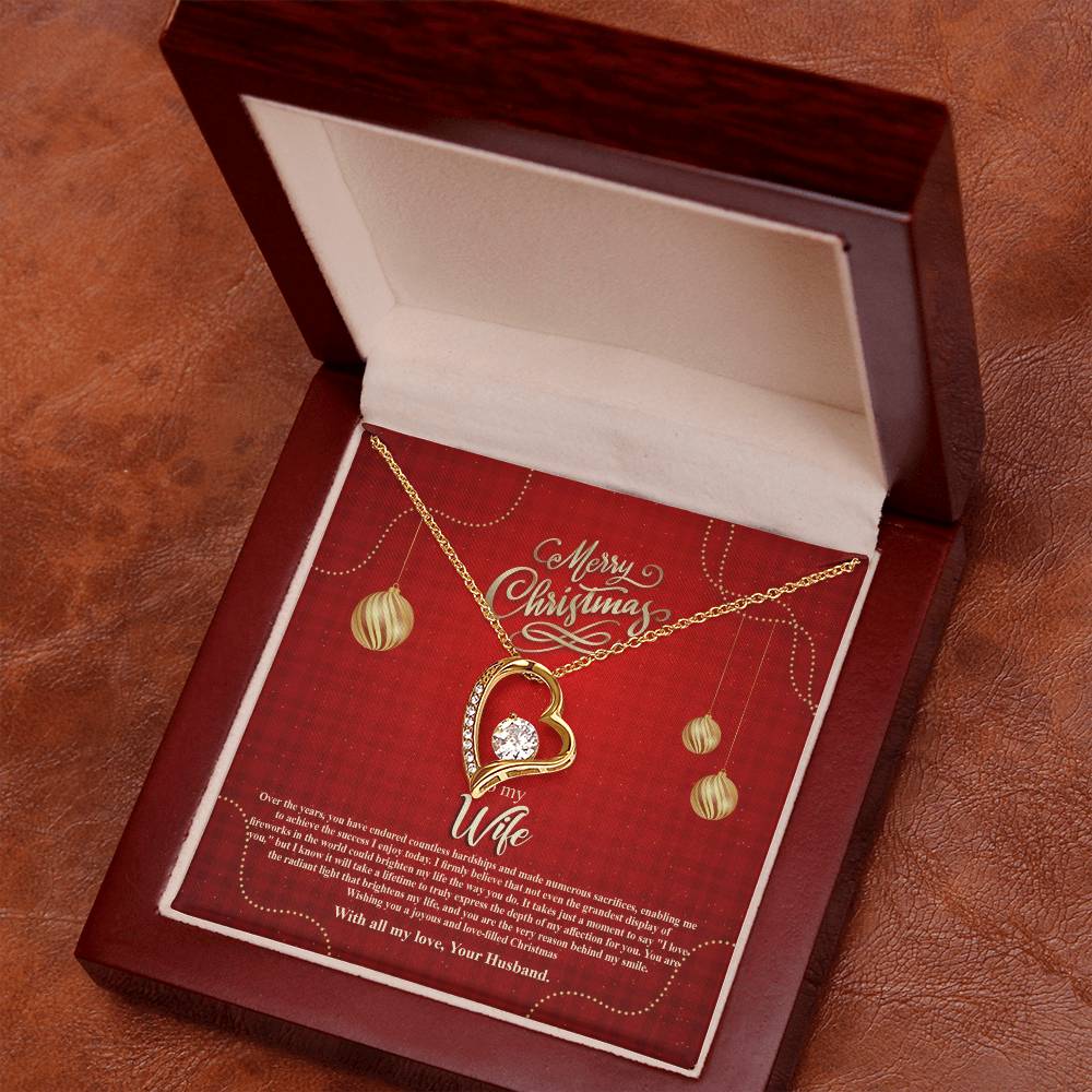 94096a Forever Love Necklace, Gift to my Wife with beautiful Message Card