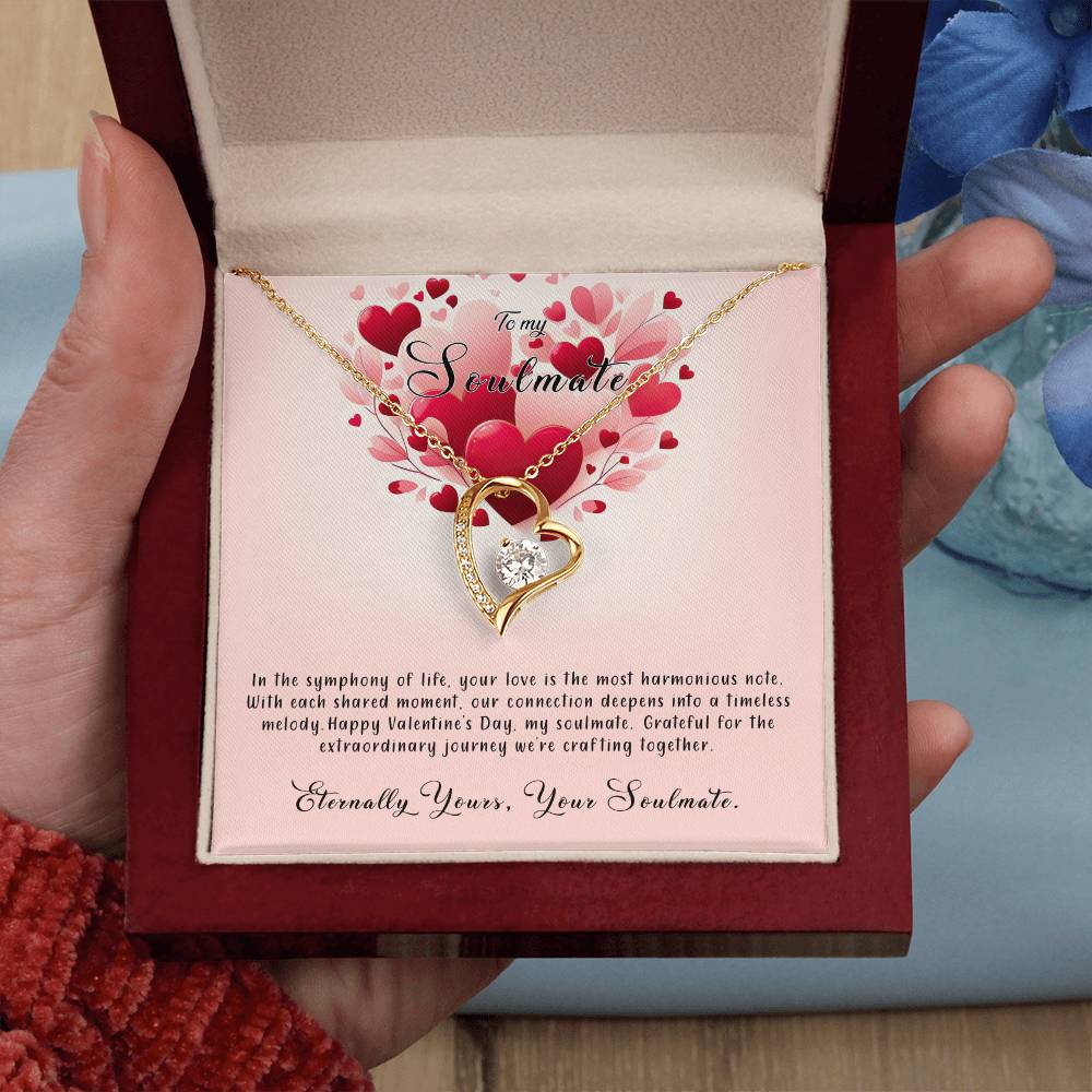 Valentine-st8b Forever Love Necklace, Gift to My Soulmate with Beautiful Message Card