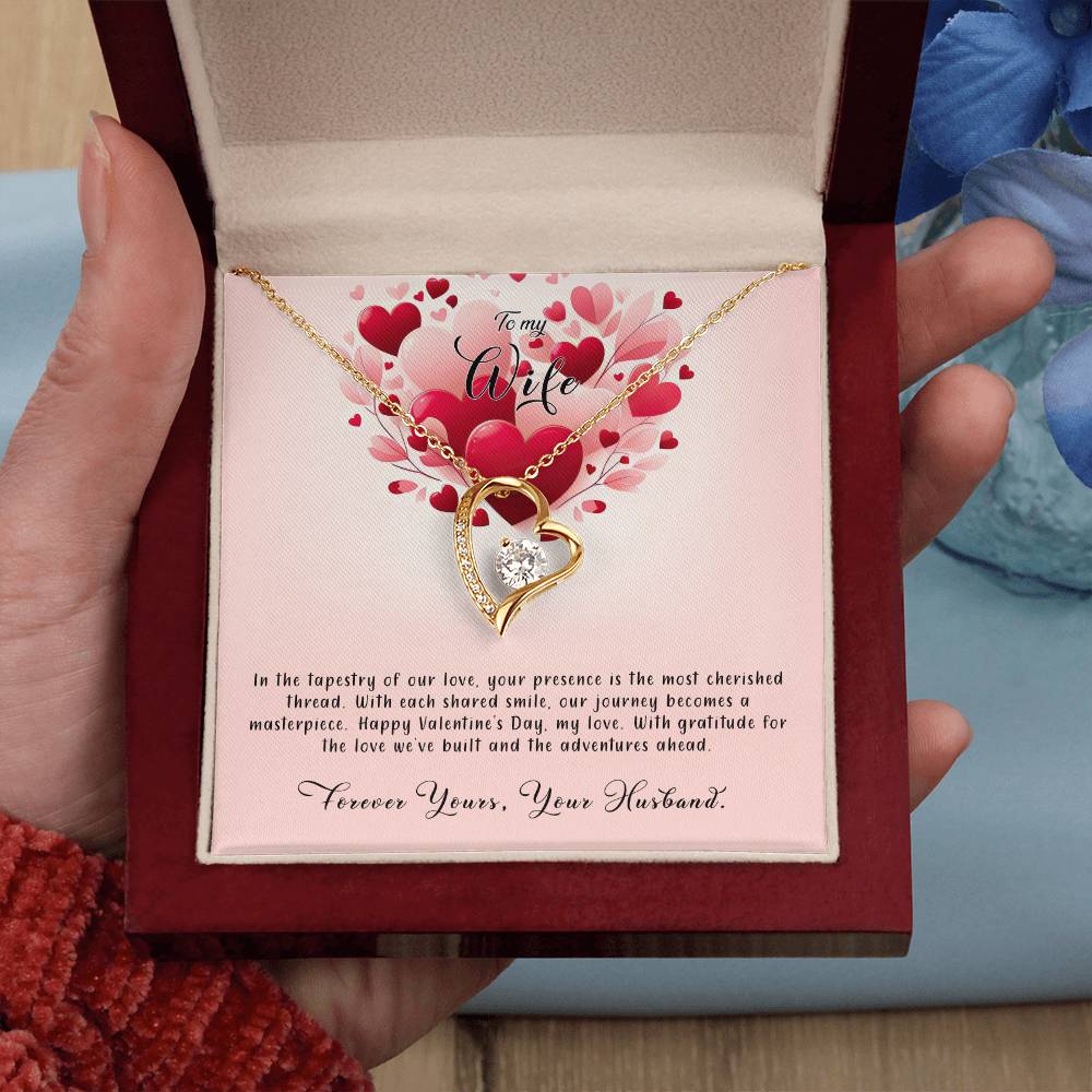 Valentine-st8a Forever Love Necklace, Gift to my Wife with Beautiful Message Card