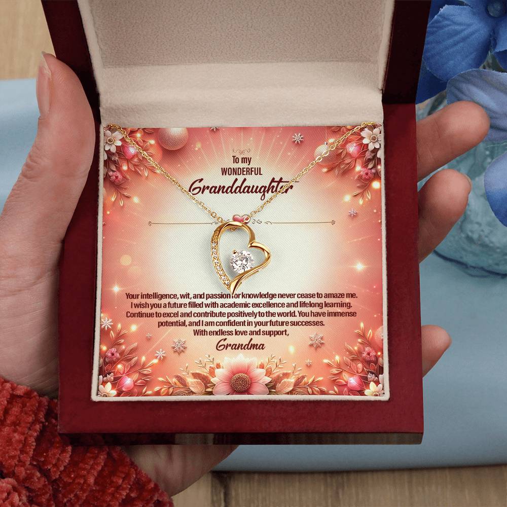 4051a Forever Love Necklace, Gift to my Granddaughter with Beautiful Message Card