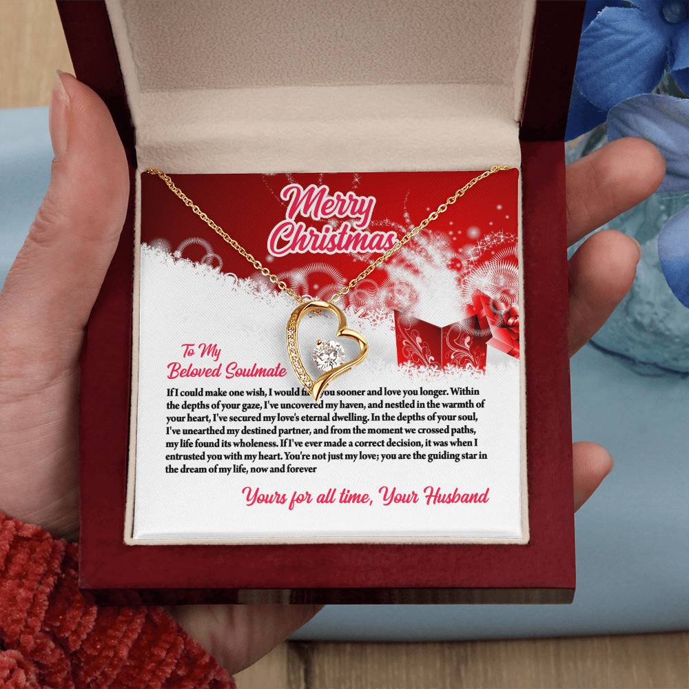 4003c Forever Love Necklace, Gift to My Soulmate with Beautiful Message Card