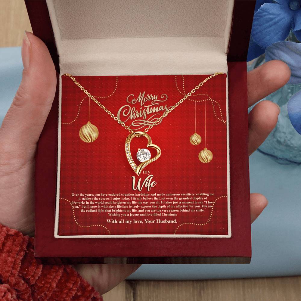 94096a Forever Love Necklace, Gift to my Wife with beautiful Message Card