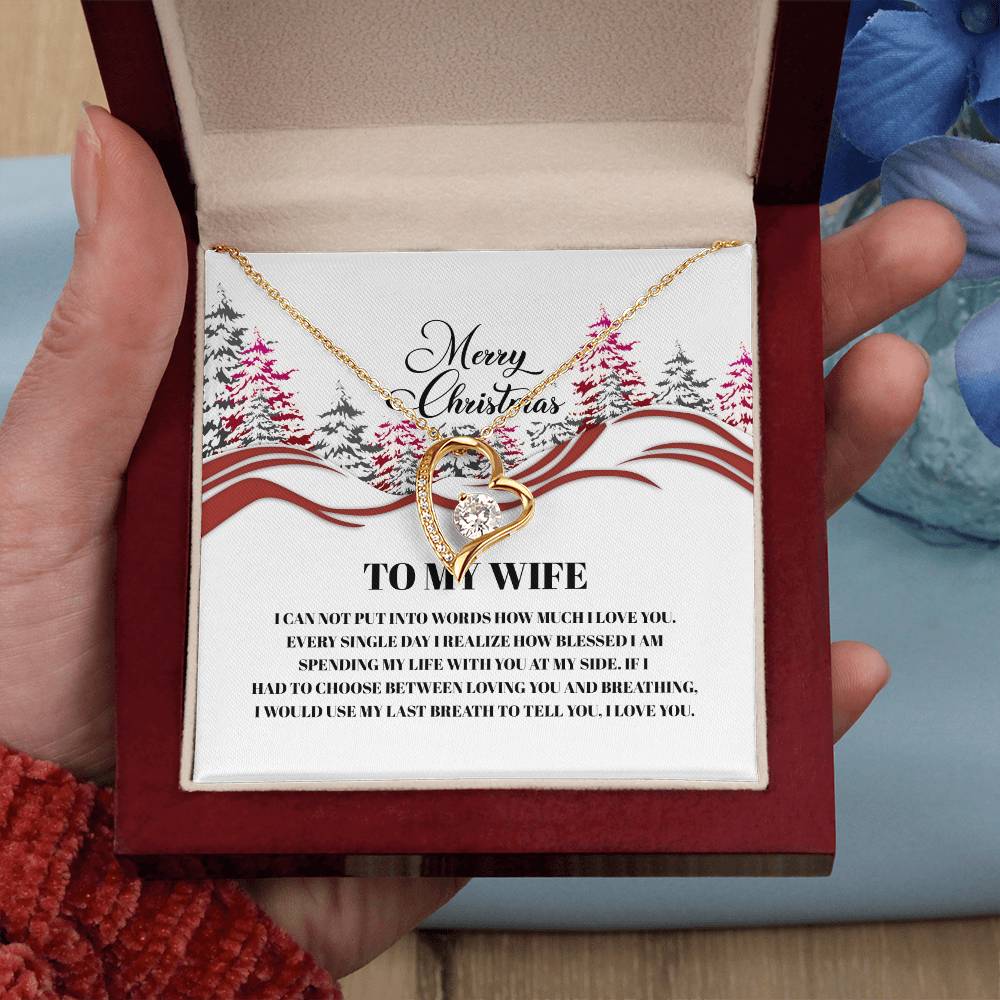 4016a Forever Love Necklace, Gift to my Wife with beautiful Message Card