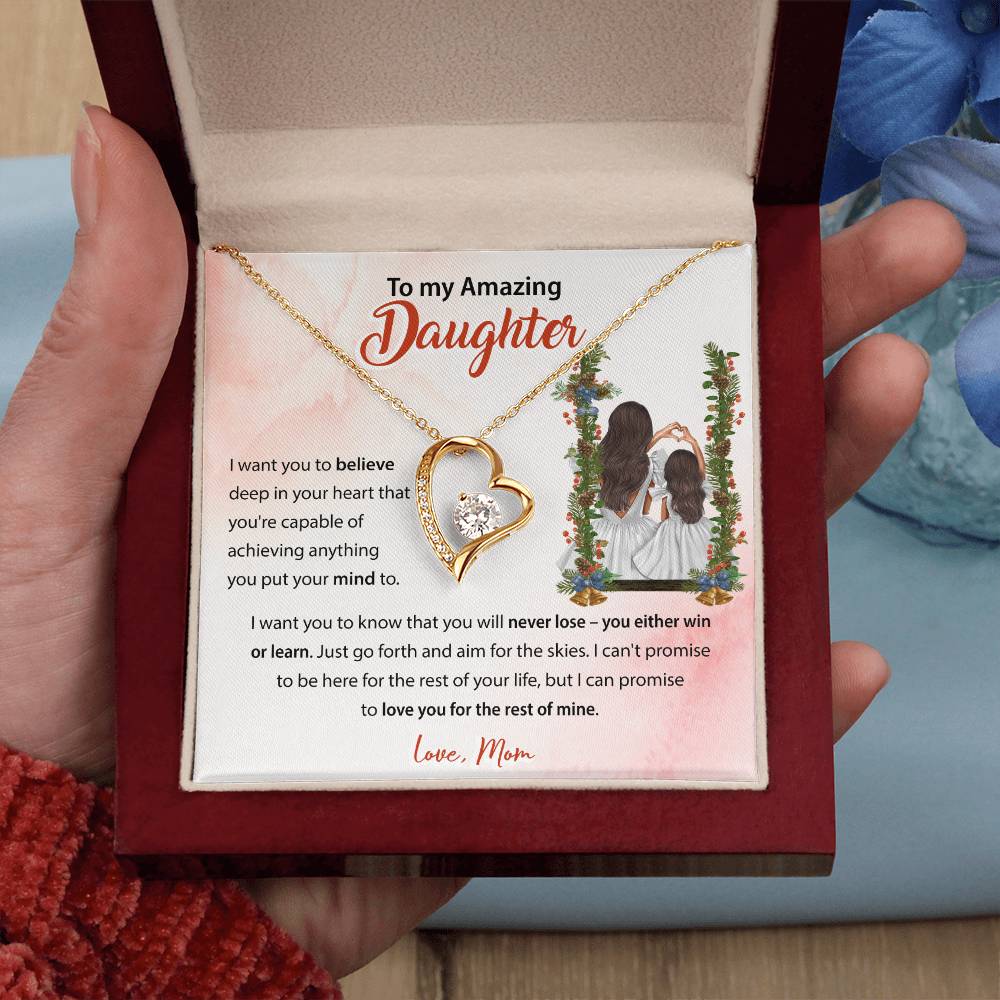 94683c Forever Love Necklace, Gift to my Daughter with Beautiful Message Card