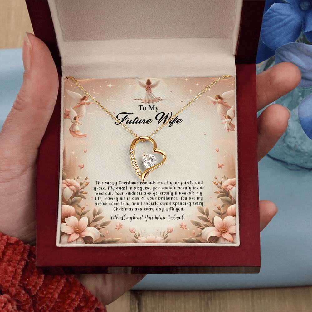 4052e Forever Love Necklace, Gift to my Future Wife with Beautiful Message Card