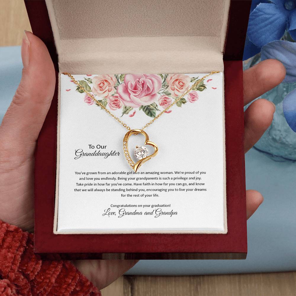 4031a Forever Love Necklace, Gift to my Granddaughter with Beautiful Message Card