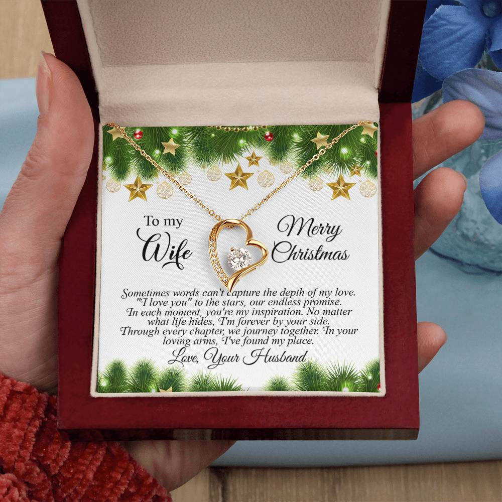 4004c Forever Love Necklace, Gift to my Wife with beautiful Message Card