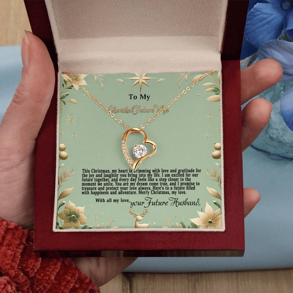 4047c Forever Love Necklace, Gift to my Future Wife with Beautiful Message Card