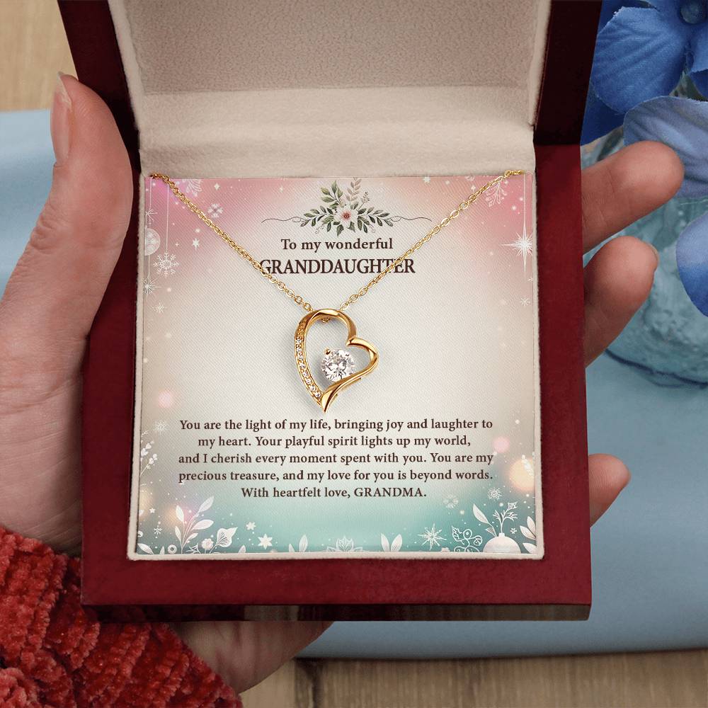 4057a Forever Love Necklace, Gift to my Granddaughter with Beautiful Message Card