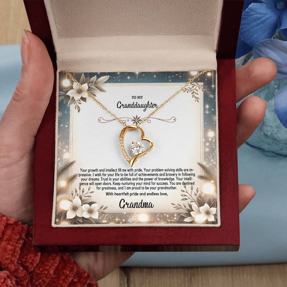 4055(a) Forever Love Necklace, Gift to my Granddaughter with Beautiful Message Card