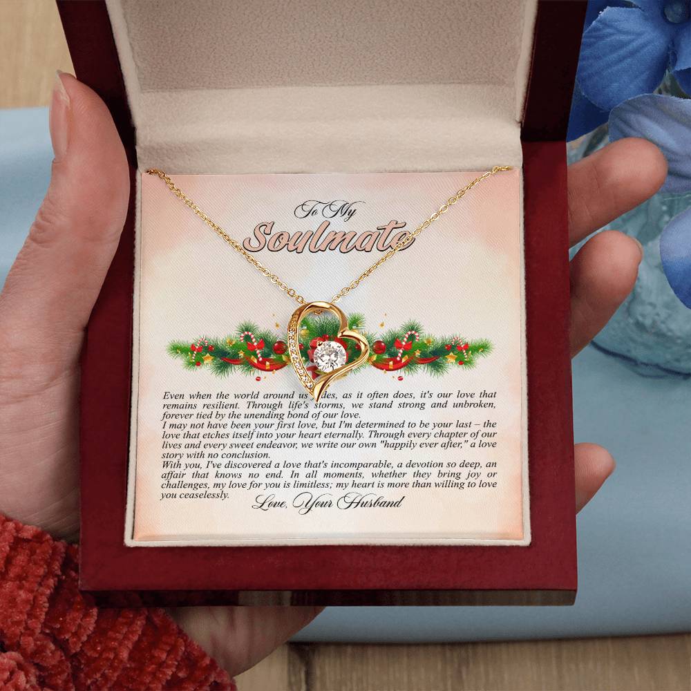 4009a Forever Love Necklace, Gift to My Soulmate with Beautiful Message Card