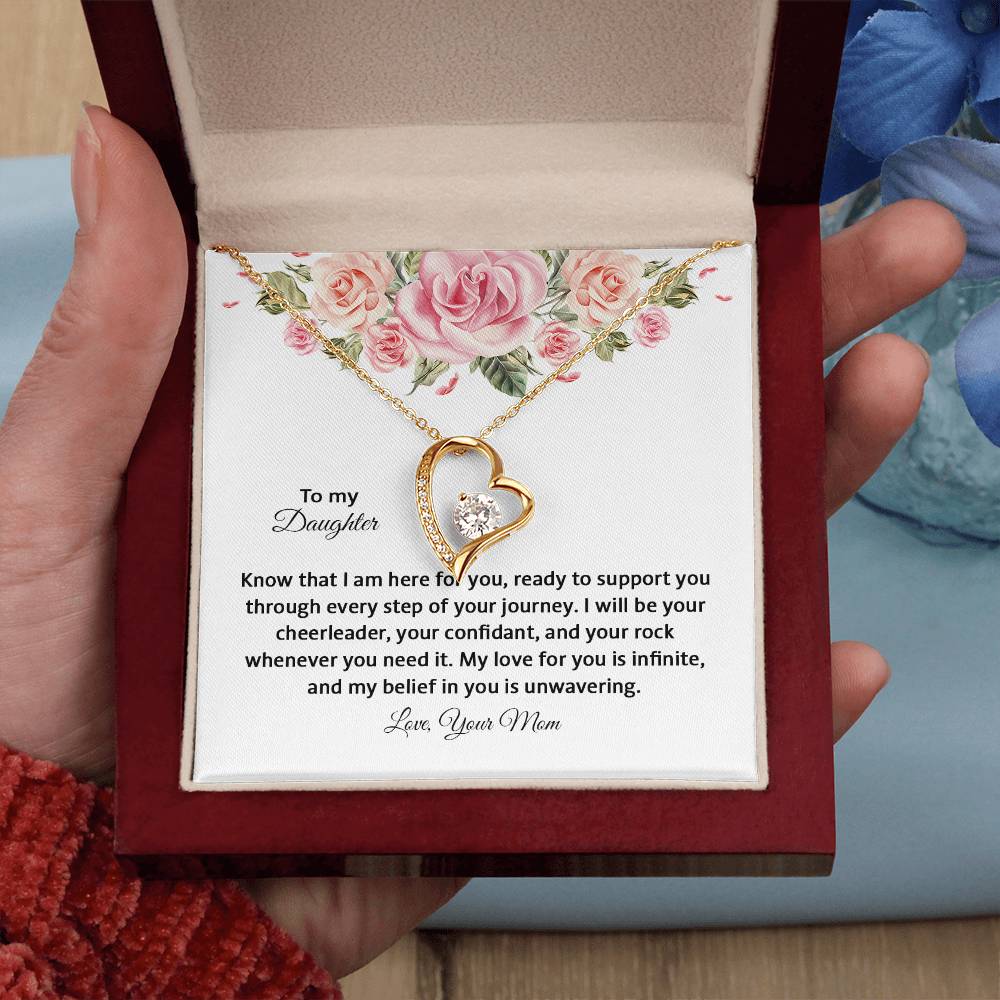 4031e Forever Love Necklace, Gift to my Daughter with Beautiful Message Card