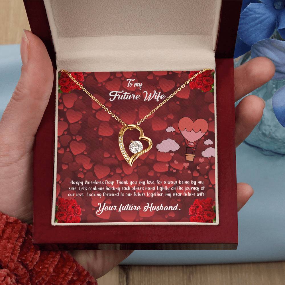 valentine-27d Forever Love Necklace, Gift to my Future Wife with Beautiful Message Card