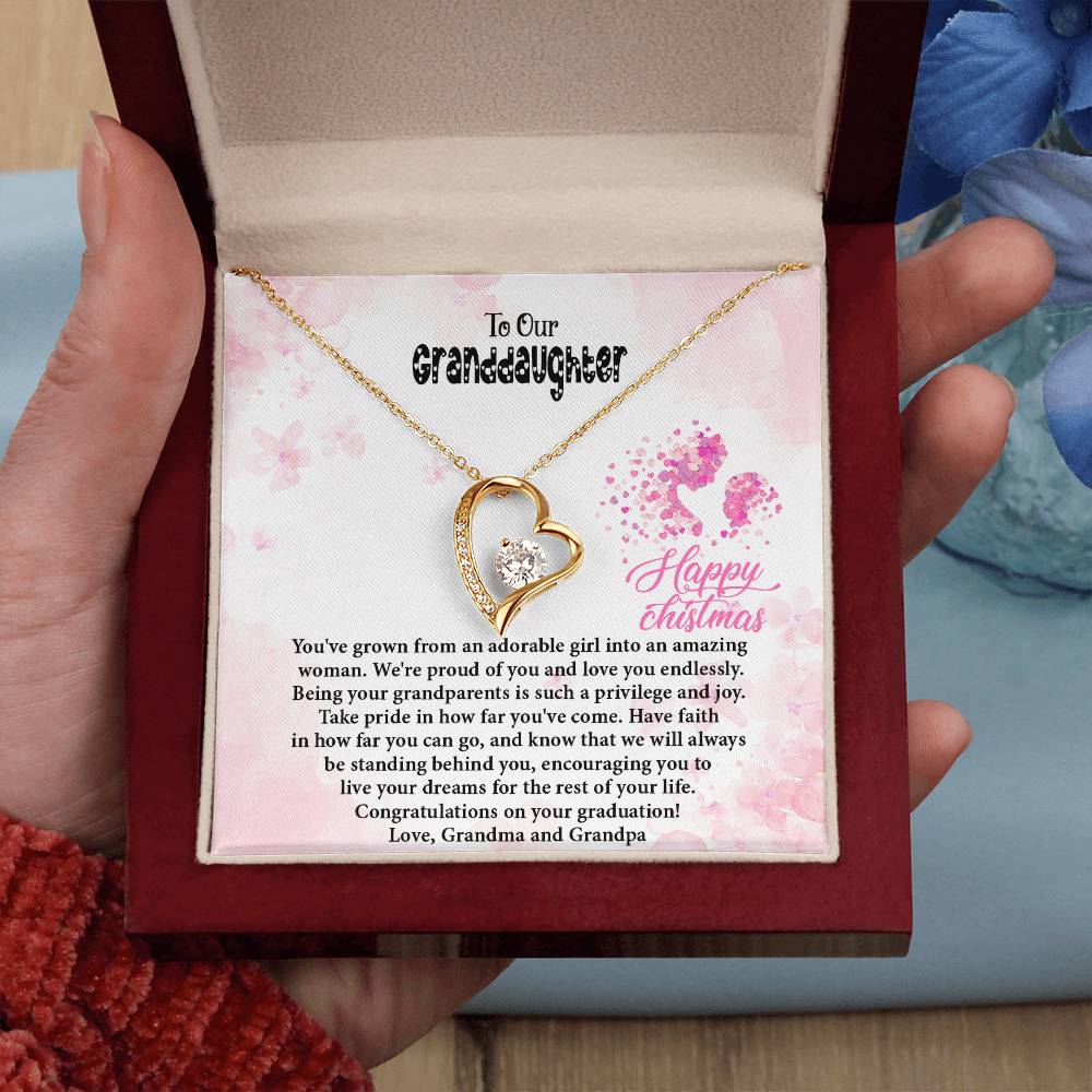 4020 d Forever Love Necklace, Gift to my Granddaughter with Beautiful Message Card