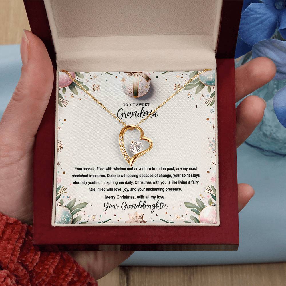 4048(c) Forever Love Necklace, Gift to my Grandma with Beautiful Message Card