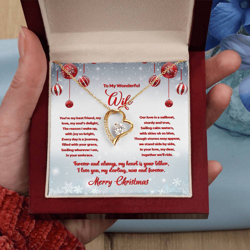 4012c Forever Love Necklace, Gift to my Wife with beautiful Message Card