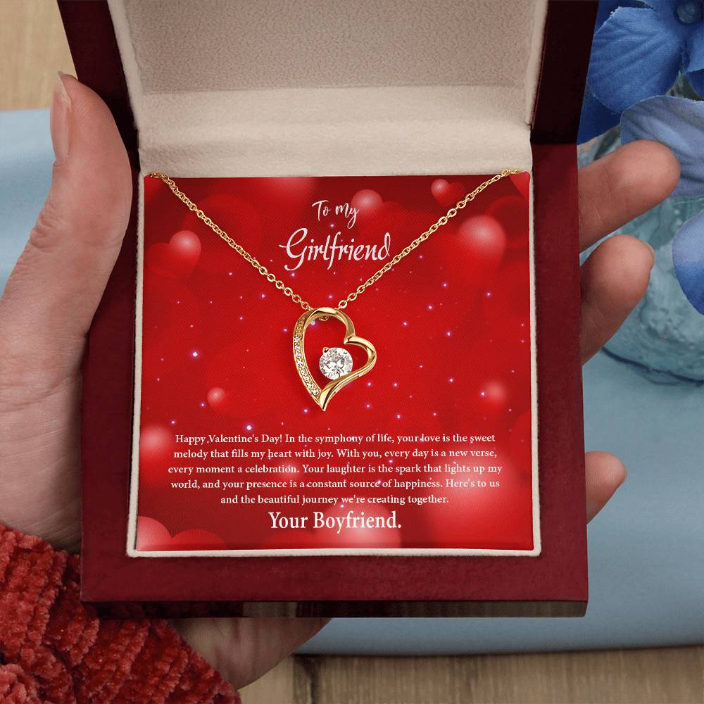 valentine-34c Forever Love Necklace, Gift to my Girlfriend with Beautiful Message Card